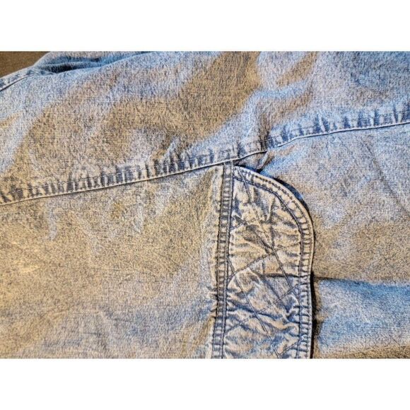 Weathered Blue vintage denim purple puffer jacket unisex - Picture 11 of 11